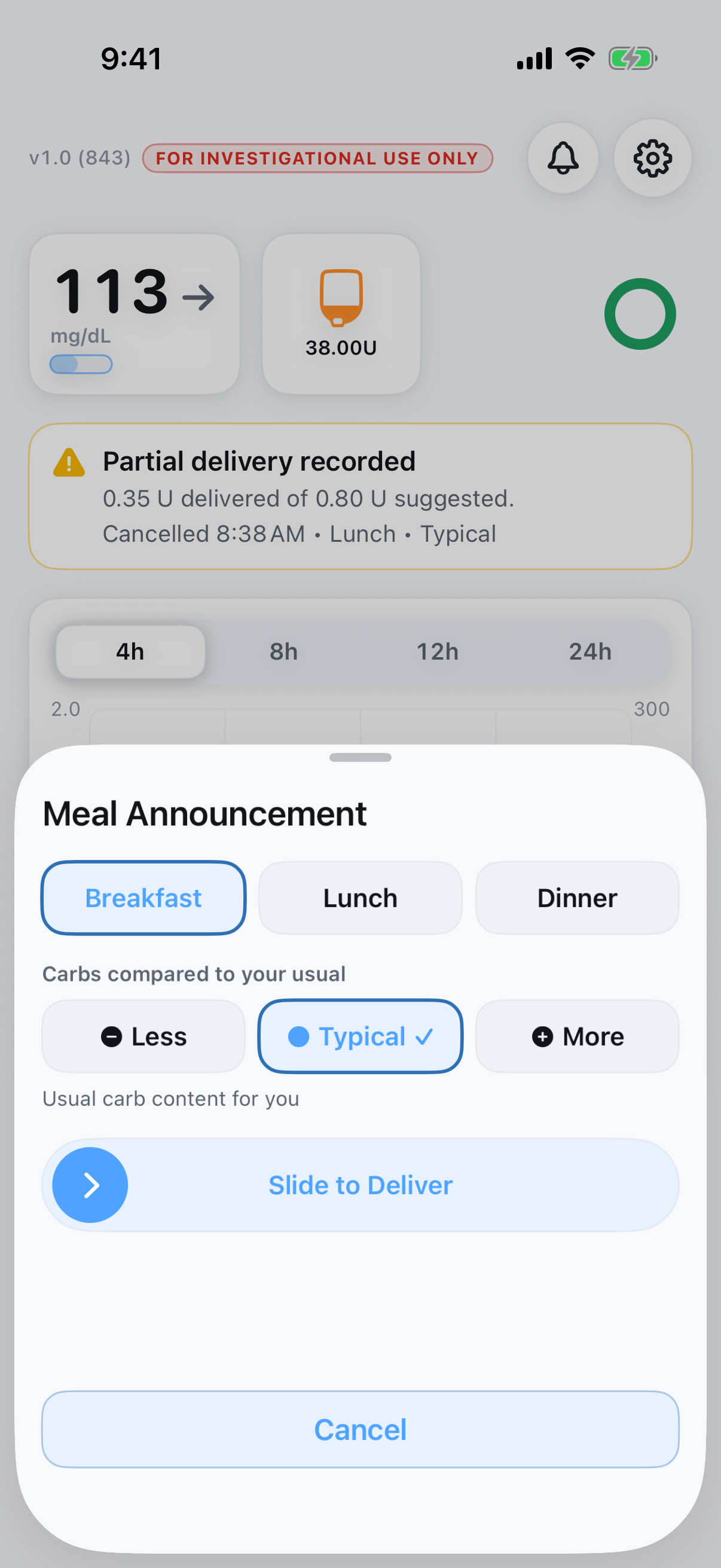 New meal announcement after a cancelled delivery