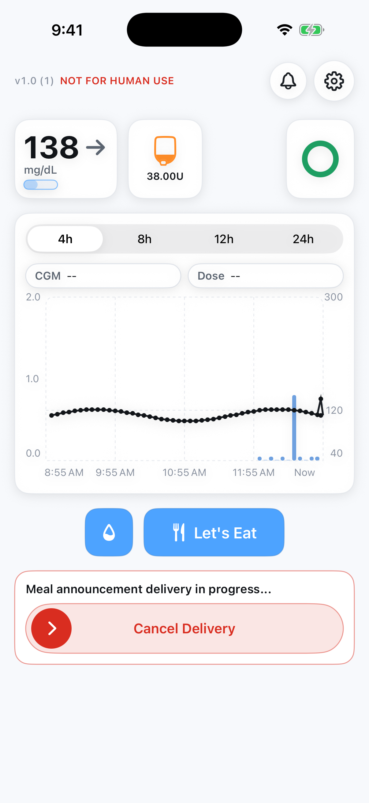 Meal cancel delivery control on Home