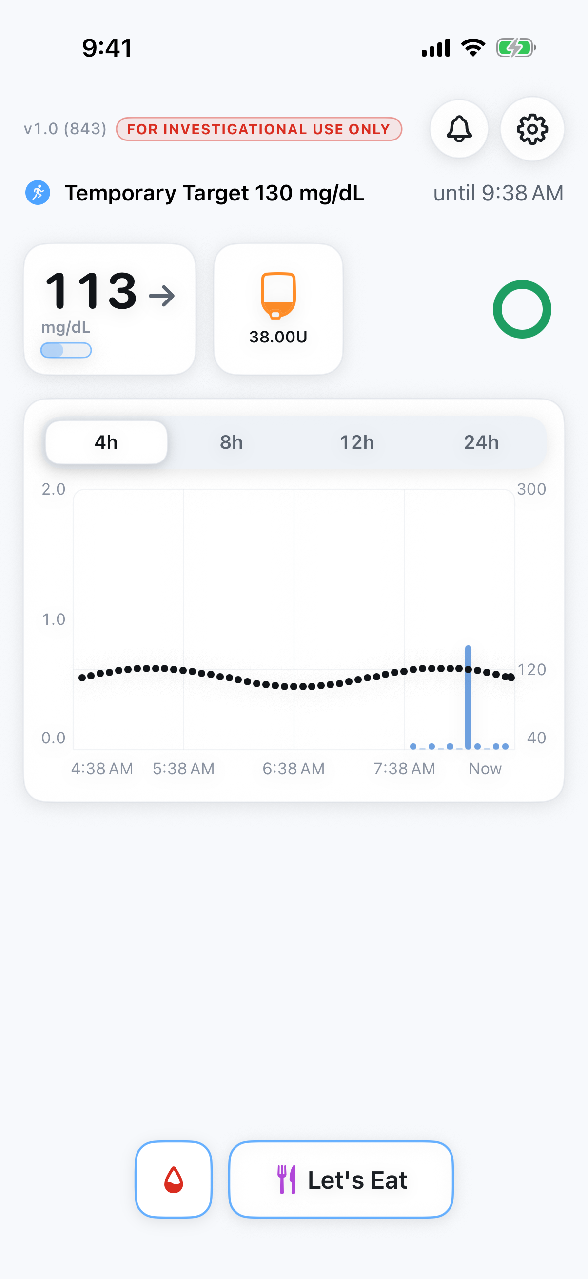 Home showing an active Temporary Target